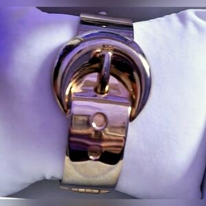 Gold colored clip  on bracelet